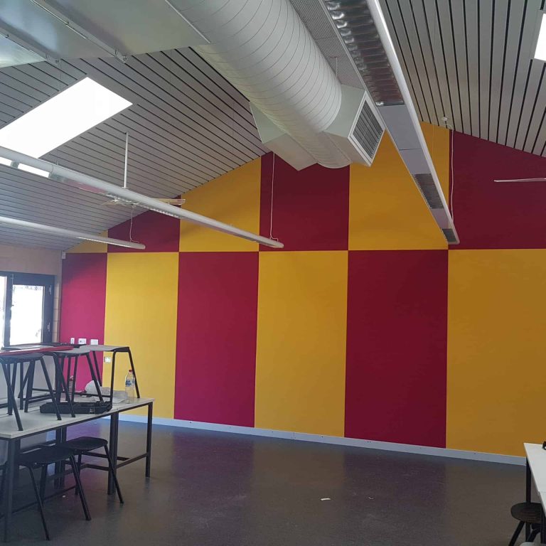 Cannington College soundproofing with pin-up boards – Quash Soundproofing case study