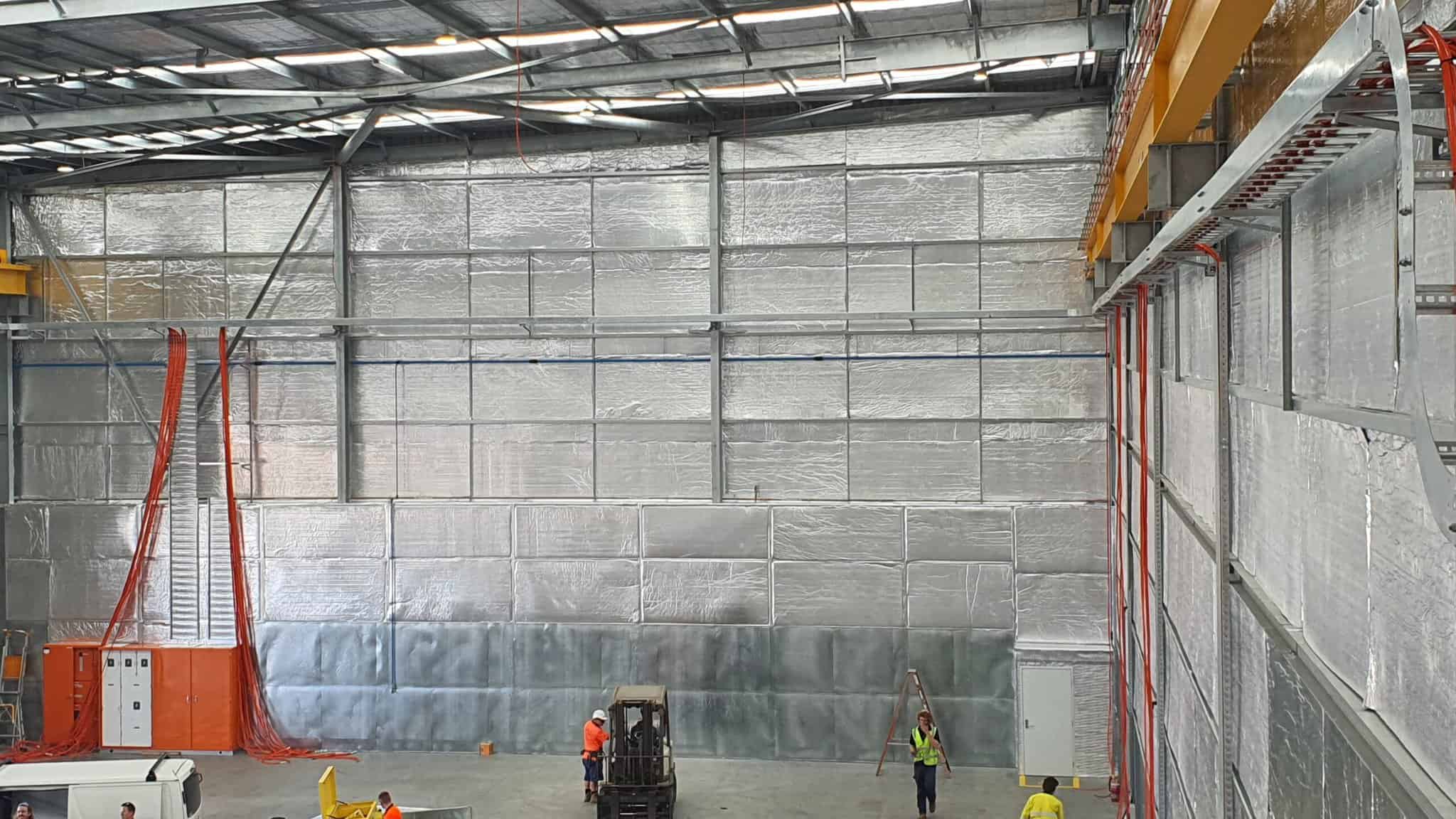 Acoustic wall for Westrac Workshop