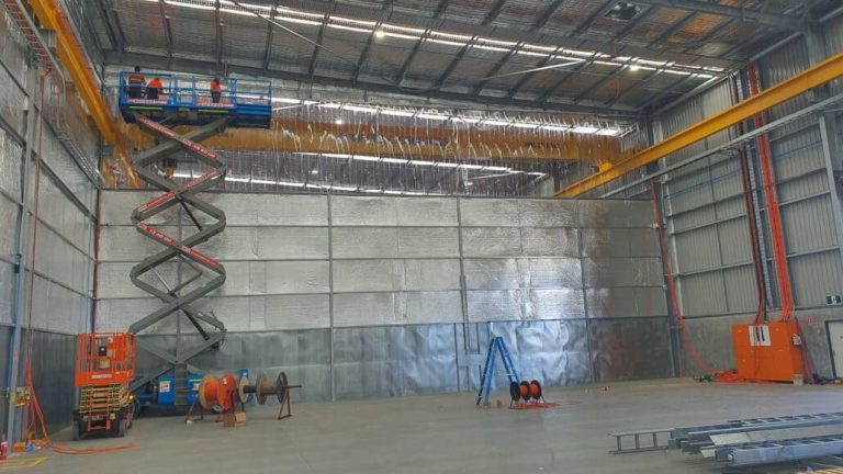 Acoustic Wall for Westrac Workshop – Quash Soundproofing case study