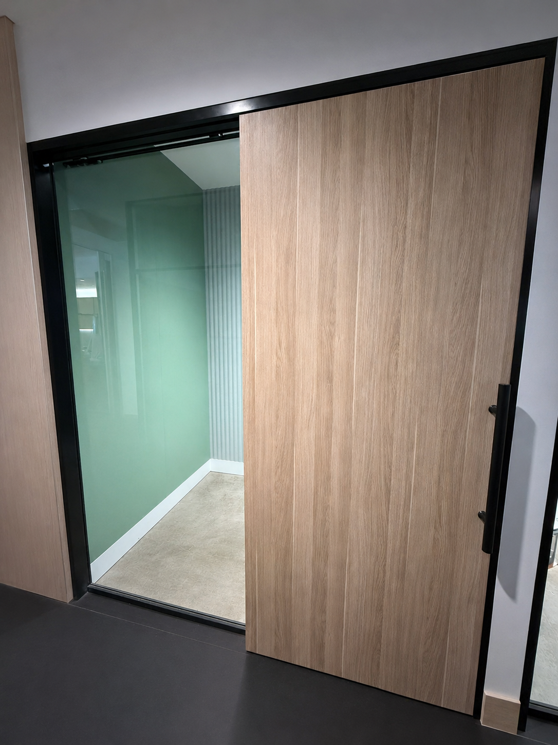 Custom timber-look sliding acoustic door