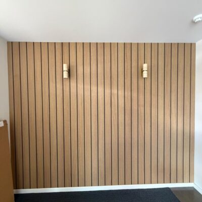 Mardaa 12mm AT Cube timber acoustic slat wall panels in a Perth reception area
